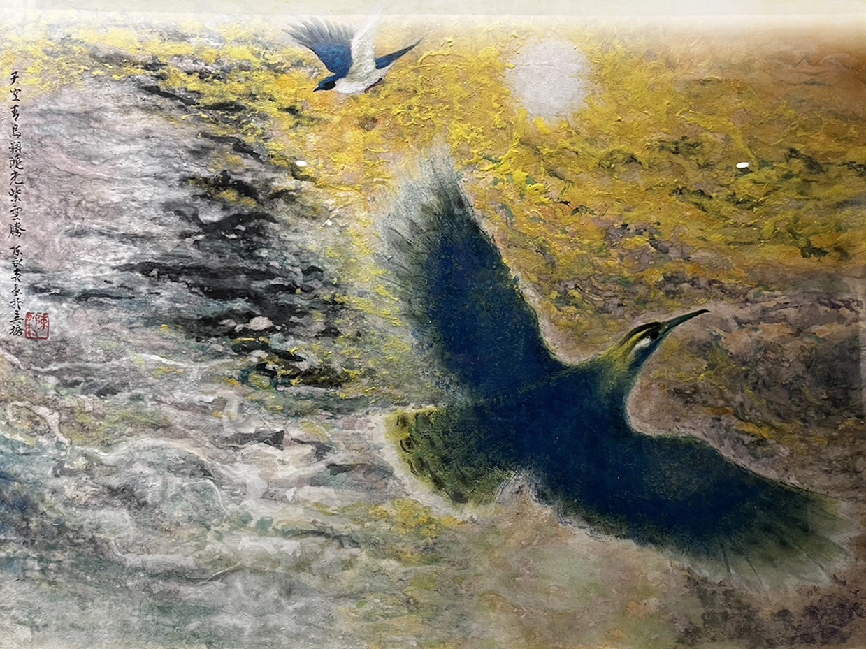 陳永森-青鳥繞紫光-60x45